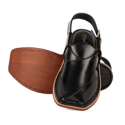 Black Color Men Gents Junaid Jamshed Peshawri Chappal Category Thumbnail