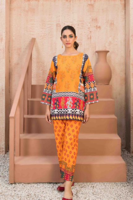 Mustard Design Khaddar 2pc Suit