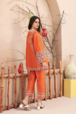 Orange Khaddar 2 Piece Suit