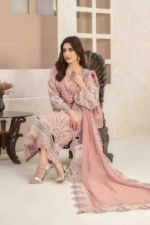 Fancy Organza 3 Piece Suit Pink