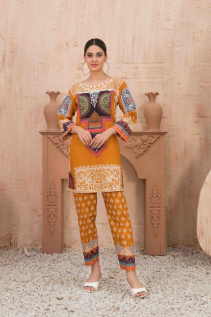 Yellow Design Khaddar 2pc Suit