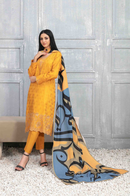 Daman + Boti Embroidered Staple Suit Design-2 pic1