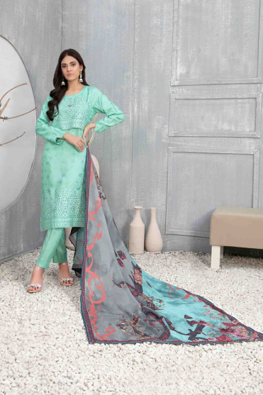Daman + Boti Embroidered Staple Suit Design-5 pic1