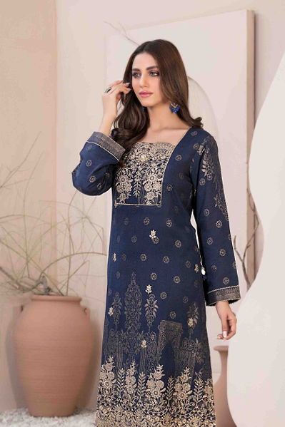 Daman Embroidered Khaddar Broshia Banarsi Suit Design-10 pic-1