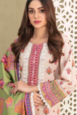 Digital Printed Embroidered Khaddar Suit Design-2 pic-2