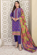 Digital Printed Embroidered Khaddar Suit Design-4 pic-1