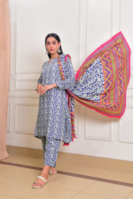 Digital Printed Slub Linen Collection Design-5 pic1