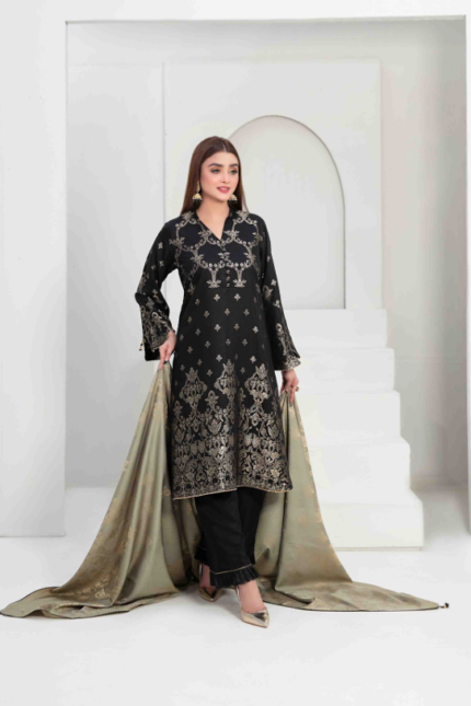 Elegant Viscose Broshia Banarsi Suit Design-1 pic-1