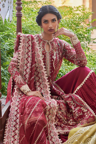 Embroidered Luxury Organza Suit Design-1 Pic-2