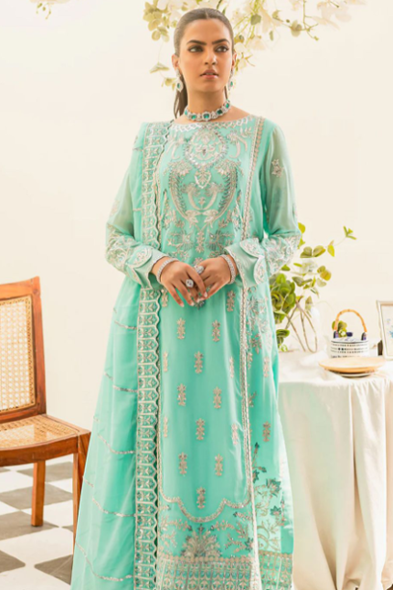 Embroidered Luxury Organza Suit Design-3 Pic-1