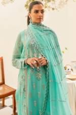 Embroidered Luxury Organza Suit Design-3 Pic-2