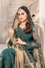 Fancy Heavy Embroidered Organza Collection Design-1 pic2