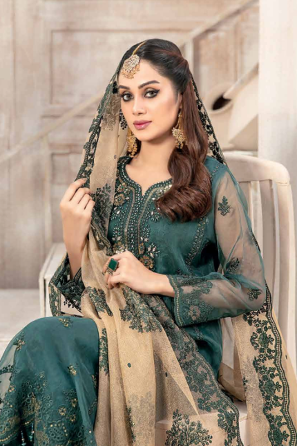 Fancy Heavy Embroidered Organza Collection Design-1 pic2