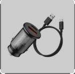 Fast car charger +USB data cable