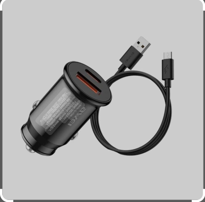 Fast car charger +USB data cable