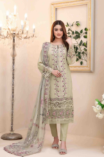 Fancy Embroidered Slub Lawn Suit Design-10 pic2