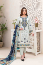 Fancy Embroidered Slub Lawn Suit Design-2 pic2