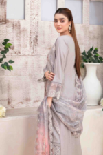 Fancy Embroidered Slub Lawn Suit Design-4 pic2