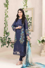 Fancy Embroidered Slub Lawn Suit Design-7 pic2