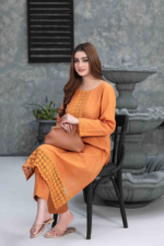 Schiffli Embroidered Lawn Suit Design-3 pic 1