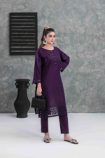 Schiffli Embroidered Lawn Suit Design-6 pic 2