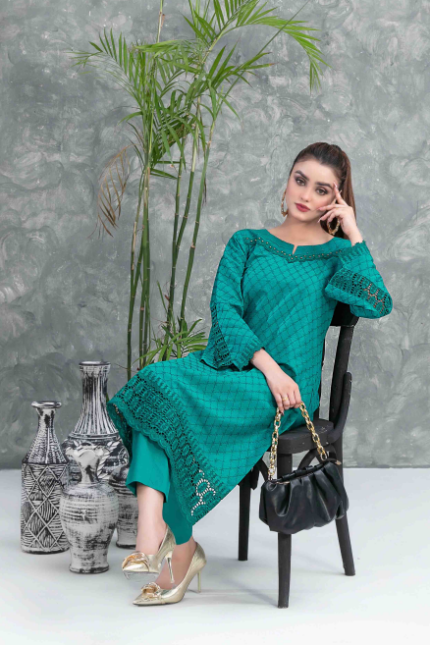 Schiffli Embroidered Lawn Suit Design-7 pic 1