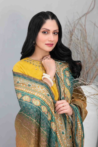 Laserkari Embroidered Jacquard Lawn Suit design-2 pic-2