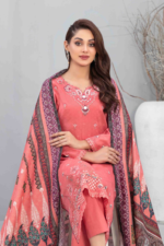 Laserkari Embroidered Jacquard Lawn Suit design-3 pic-1