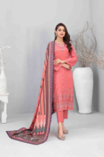 Laserkari Embroidered Jacquard Lawn Suit design-3 pic-2