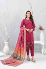 Laserkari Embroidered Jacquard Lawn Suit design-4 pic-1