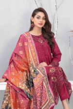 Laserkari Embroidered Jacquard Lawn Suit design-4 pic-2
