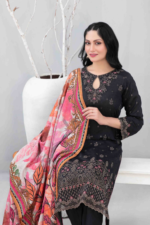 Laserkari Embroidered Jacquard Lawn Suit design-5 pic-1