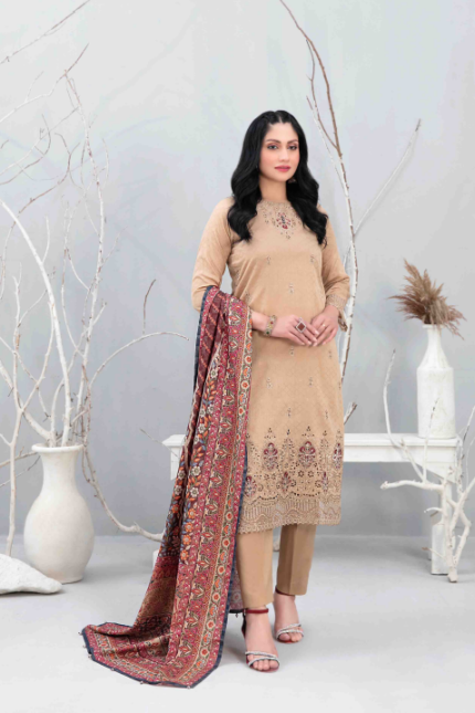 Laserkari Embroidered Jacquard Lawn Suit design-6 pic-1