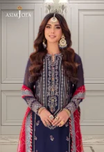 Blue Chiffon 3pc suits pic2