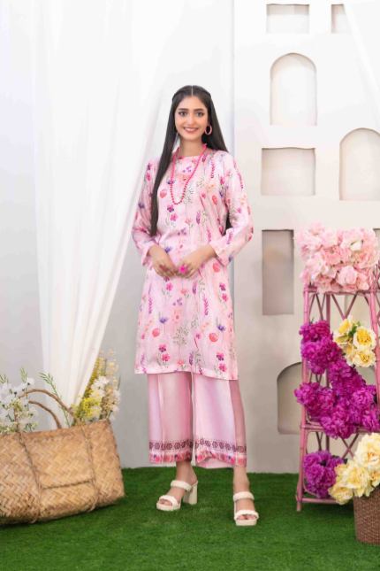 Digital Printed Silk Suit Design-3 pic-1