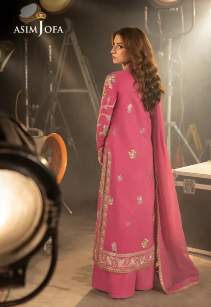 Dull Pink Chiffon 3pc suit pic2