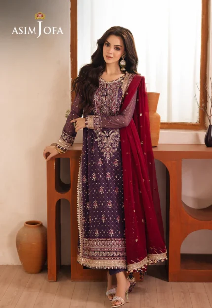 Mauve Chiffon 3pc suit