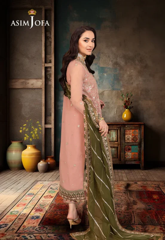 Pink Chiffon 3pc suit pic2