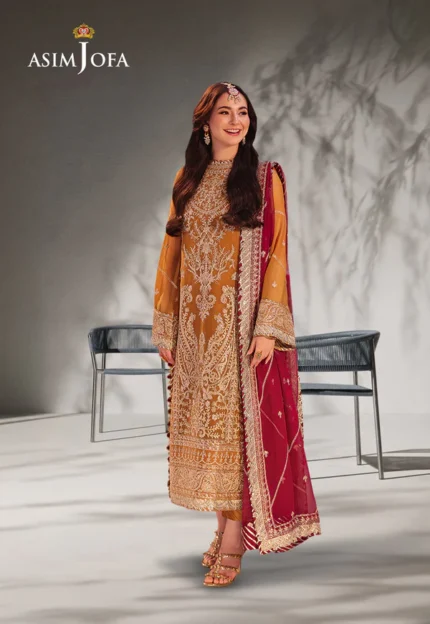 Yellow Chiffon 3ps suit pic1