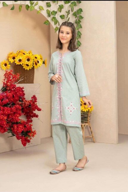 Embroidered Lawn Jacquard Suit Design 2