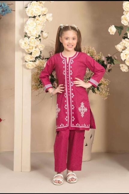 Embroidered Lawn Jacquard Suit Design 6