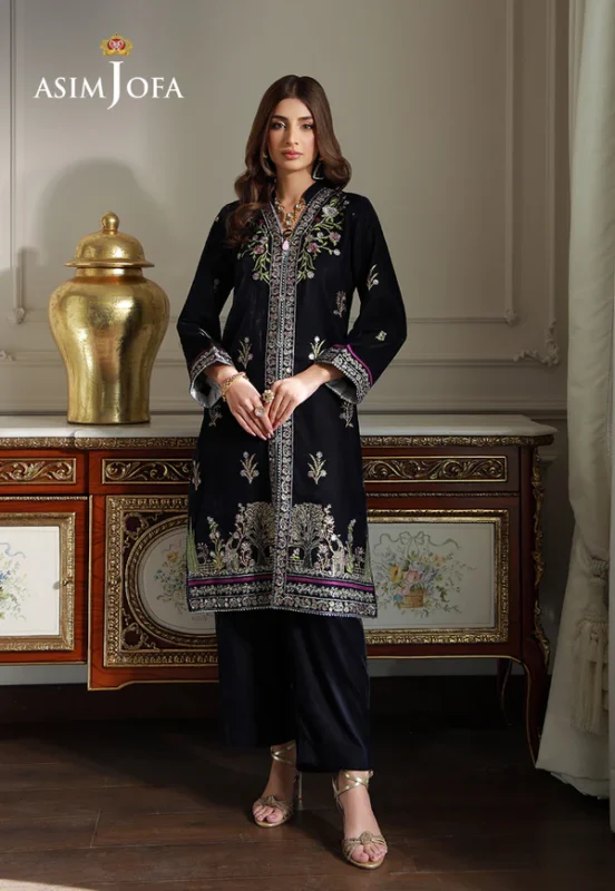 AJVG-11 EMBROIDERED VELVET STITCHED 2PC