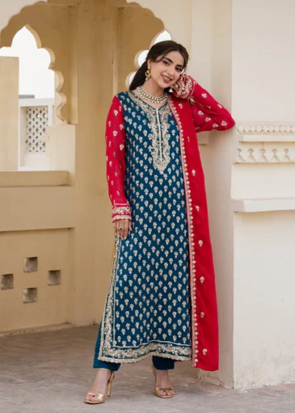 Embroidered Chiffon 3pc suit