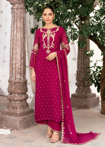 Embroidered Chiffon 3pc suit