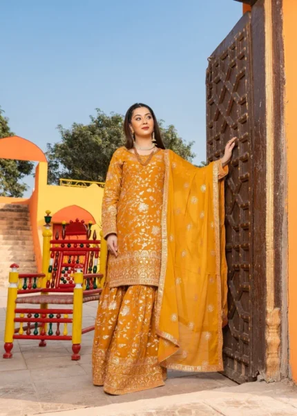 Embroidered Chiffon 3pc suit