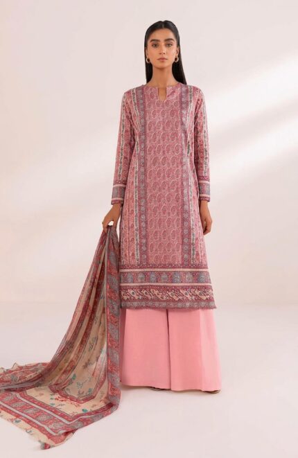 Digital Printed linen 3pc Suit