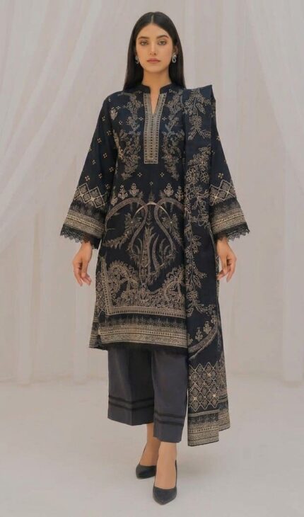 Khaddar Printed Suit 3-Piece